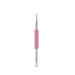 1PCS Professional Stainless Steel Blackhead Whitehead Remover with Silicone Handle- Silica Cleaner Tool with Gel Antiskid Design Handle Acne Pimple Comedone Extractor Needle for Women Facial Care Skin Protecter(Pink)