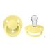 BIBS Pacifiers - De Lux Collection | BPA-Free Baby Pacifier | Made in Denmark | Set of 2 Sunshine Color Premium Soothers | Size One Size