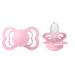 BIBS Pacifiers - Supreme Collection | BPA-Free Baby Pacifier | Made in Denmark | Set of 2 Baby Pink Color Premium Soothers | Size 6-18 Months