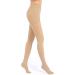Evolyline Medical Compression Tights for Women & Men 20-30 mmHg Closed Toe Compression Pantyhose Opaque Graduated Support Tights Compression Stockings for Varicose Veins Edema Flight Nursing Beige XXL