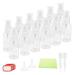 Bigkasi 12x30ml Small Spray bottle Refillable atomizable atomizer empty travel bottles Set Transparent Spray bottle Pump cater with 3 funnel 3 pipette etiquette for cleaning liquid travel travel