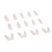 Long Coffin Fake Nails - Nude with Golden Fissure Design - Glossy Stick-On Nails for Women - Buy Online on GoSupps.com
