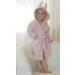 Leela Organic Cotton Baby Kids Bathrobe with Hood Soft Terry Cloth 86-92 Pink | Eco-Friendly International Shipping - Buy Online on GoSupps.com