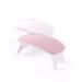 Nail Dryer Lamp Mini, 6W LED UV Portable Nail Dryer Curing Lamp Light for Gel Based Polish USB Power with 45s/60s Timer Setting Pink