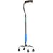 Canes Stainless Steel Walking Aids Four Foot Crutches Elderly Walking Stick Telescopic Folding Elderly Walker Aluminum Alloy Non Slip Four Corners Walking Stick