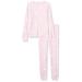 Amazon Essentials Girls and Toddlers' Thermal Long Underwear Set Small Light Pink, Hearts