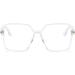 Buy Square Oversized Anti-Glare Blue Light Blocking Reading Glasses +3.50 - Classic Flat Light Mirror - Buy Online on GoSupps.com