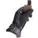 Ladies Equestrian Horse Riding Gloves - Real Leather & Cotton, Black (Medium) - Buy Online on GoSupps.com