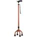 Canes Non Slip Light Walking Stick for The Elderly Stable Telescopic Height Adjustable Stand Brown 4 Feet Bars for The Elderly Disabled Women Injured Practical Star of Light