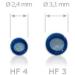 HF-4 Black Cerumen Filter for Hearing Aids | Blue Left Side - Optimal Sound Protection International Shipping Available - Buy Online on GoSupps.com