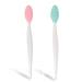 Lip Brushes Double-Sided Soft Silicone Exfoliating Lip Brush (Green Pink 2 Pcs)