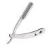 (Made in Dubai) Straight Edge Stainless Steel Folding Shaving Razor Knife for Men Ustra Razor for Men and Boys (Stainless Steel Matte Black) Matte Black Shaving Knife