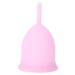 Menstrual Cup Reusable Silicone Female Menstruation Cup Safety for Menstrual Lady soft menstrual period in silicone for feminine menstrual hygiene Menstrual Cups Feminine Hygiene Product (L-Pink)