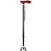 Walking Stick Walking Stick Crutch for Elderly Telescopic Stable Lightweight Height Adjustable with 3 Feets and Wooden Handle Innovate