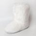Fuzzy Faux Fur Women's Winter Snow Boots - Round Toe Flat Shoes - White, Size 9 - Buy Online on GoSupps.com