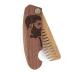 B4K Premium wooden comb for men - handmade - multifunctional pocket ridge for hair beard and mustache - perfect for oils and balm - travel size for on the go (engraving gentlemen made of walnut)