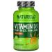 NATURELO Vitamin D3 Plant Based 125 mcg (5000 IU) 180 Easy Swallow Capsules