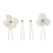 Scünci ELITE Flower And Rhinestone U Pins 4 ct