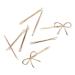 Kitsch Metal Enamel Puffy & Bow Bobby Pins 8 ct