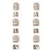 Scünci Primp Metal Braid Cuffs 12 ct