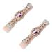 Scünci Wicked Pink Velvet-Wrapped Salon Clips With Stones 2 ct