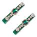 Scünci Wicked Green Velvet-Wrapped Salon Clips With Stones 2 ct