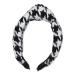 Scünci Holiday Black-And-White Houndstooth Headband