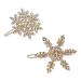 Scünci Holiday Snowflake Barrette Silver/Gold 2 ct