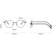 Blue Light Blocking Reading Glasses +3.50 - Designer Round Flat Light Mirror in Rose Gold - Clear Vision for Computer Use - Buy Online on GoSupps.com