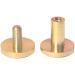 Durable 8mm Brass Backscrews - 50 Pairs Golden Leather Fasteners for Belts, Straps, Collars - Sturdy Binding Rivets for PU Studs - Buy Online on GoSupps.com