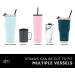 Simple Modern Reusable Straws 12 Pack for Tumblers and Travel Mugs - Midnight Black Plastic Straws - Classic Voyager Cruiser Scout - 12 Count - Buy Online on GoSupps.com