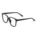 Qinzhenz Large square reading glasses anti-UV computer reader anti-blue light flat lighting mirror presbyopia glasses (color: black size: +350) +350 black