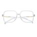 Oversized Eyewear Square Reading Glasses Blue Light Blocking Computer Readers Anti Eyestrain Flat Light Mirror +200 Transparency