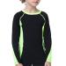 Doomiva Thermal Tops for Boys Long Sleeve Thermal Undershirts Athletic Sports Baselayer Underwear Warm Shirt Black&fluorescent Green 11-12 Years