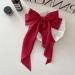 Thick Hair Clips Barrette Hairpin Silky Grosgrain Ribbon Hair Bow Tie Large Hair Clip Red Hair Accessories (Red) burgundy - Buy Online on GoSupps.com
