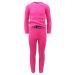 Nautica Girls' 2-Piece Shirt & Pants Base Layer Long Johns Waffle Thermal Underwear Set Fuchsia 4
