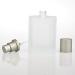 Enslz 50 ml Refillable Frosted Glass Bottle with Lid - Silver | Perfect for Travel & DIY - Buy Online on GoSupps.com