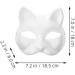 Garneck Cat Masks - 9 Pieces White DIY Halloween Half-Face Masks for Preschool Masquerade & Cosplay Parties | International Shipping - Buy Online on GoSupps.com