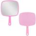 Nicole Fantini Professional Salon Hair Stylist Large Handheld Mirror - Wide Angle Barber Hairdressing Makeup Mirror Pink - Buy Online on GoSupps.com