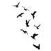 6 Sheets Fake Tattoos Set Silhouette Set of Flying Seagulls Birds on White Inspirational Body Fla Temporary Tattoos suitable for Adult Women Men for Children Boys and Girls 3.7 X 3.7 Inch 3.7x3.7 6