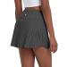 BALEAF Women's Pleated Tennis Skirts High Waisted Lightweight Athletic Golf Skorts Skirts with Shorts Pockets Smoky Purple Ash Medium
