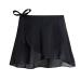 Domusgo Girls Women Ballet Skirts Adjustable Wrap Chiffon Dancewear for Competition Party Celebration Pink Black L-black 10-12 Years