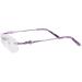 Efarma glasses glasses 1 pair of metal glasses replacement bars nasal bridge purple arms repair parts for borderless 1-hole glasses frames