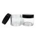 30ml 1oz Refillable Clear Plastic Cosmetic Jars with Screw Cap - Perfect for Makeup Eyeshadow Nail Powder & Lip Scrubs - Bulk Containers - Buy Online on GoSupps.com