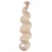 Keratin Bonding Hair Extensions #60 White Blonde 60cm - 25 Strands 100% Remy Real Hair - Easy to Use Wavy Micro Ring Extensions - Buy Online on GoSupps.com