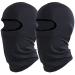 Balaclava Ski Mask Face Cover Full Head Mask Windproof Sun UV Protection Outdoor Sport Ski Scarf Cycle Cap Men Women, 2 PCS Black
