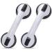 2 Pack Suction Grab Bar -12 Shower Handle & Bathroom Balance Bar wit - Grip Bath for Bathroom - Safety Hand Rail Support - Handicap Elderly Senior Assist Bath Handle 4" Cup