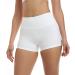 CHRLEISURE Workout Booty Spandex Shorts for Women High Waist Soft Yoga Shorts 1 Pack - White Small