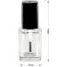 50 Empty 10ml Clear Nail Polish Bottles with Black Lid & Brush - Perfect for DIY & Salons - Buy Online on GoSupps.com