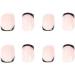 24PCS Black & White French Style Edge Fake Nails - Full Cover Press on Nails for Daily Wear - Buy Online on GoSupps.com